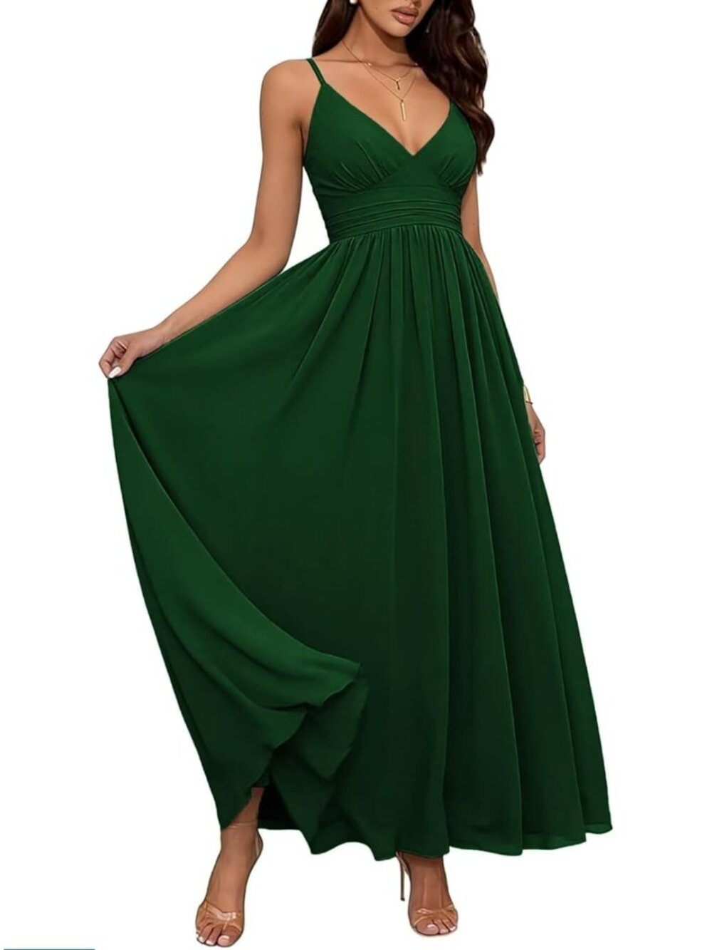 Green Maxi Dress Empire Waist